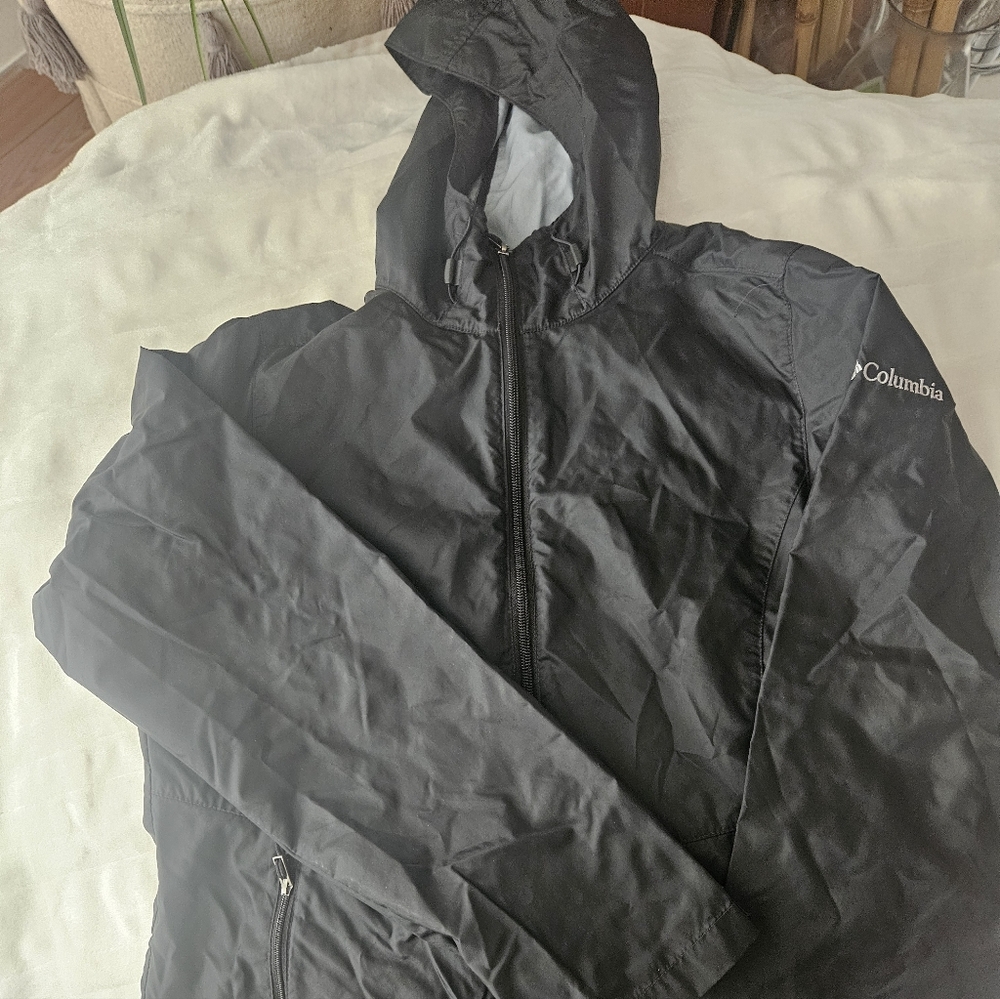 Columbia Boys Black Windbreaker Jacket